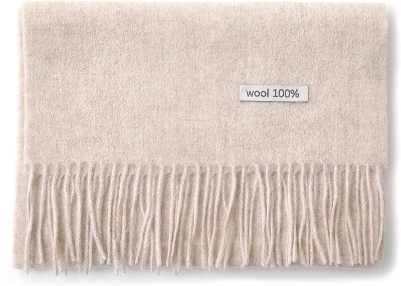 linişte 100% Wool Scarf - Men and Women Winter Warm Soft Luxurious Solid Colors Gift Box - Image 3